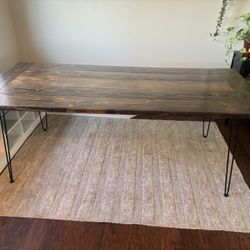 Farmhouse Dining Table With Bench Seating 