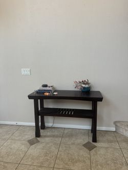Dark Wood Entry Way Table 