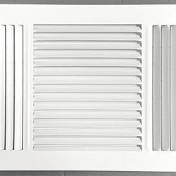 HBW 12"x 8" (Duct Opening Size) 3-Way Stamped Face Steel Ceiling/sidewall Air Supply Register - Vent Cover - Actual Outside Dimension 13.75" X 9.75"