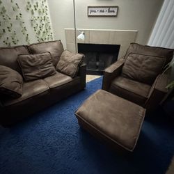 Love Seat, Ottoman And Chair