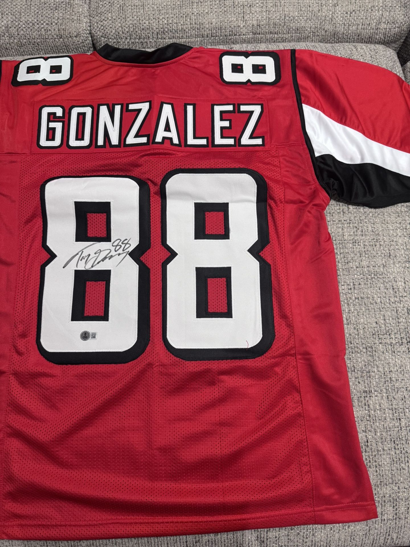 Tony Gonzalez Autographed Signed Custom Jersey - Beckett Coa - Atlanta Falcons