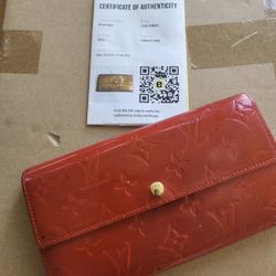 AUTHENTIC LOUIS VUITTON  PROJECT WALLET - RED