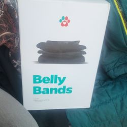 Belly Bands for Dogs  Black
Medium Waist16"-20""— 3 Pack + Extender — New