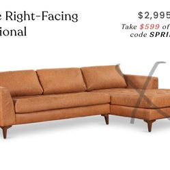Leather Love Seat 