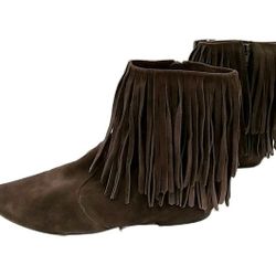 Sam Edelman Brown Fringe Bootie  Boots Shoes women's Size 7