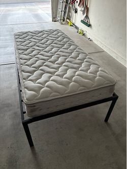 Twin Size Mattress and Bed Frame