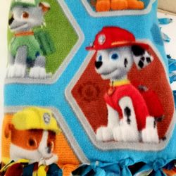 Handmade PAW PATROL Tie Blanket Excellent Pre Owned 