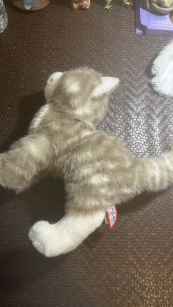 DOUGLAS Cuddle Toys ZIPPER The Gray Tabby Cat 12"