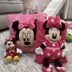Minnie Mouse Pillows And Doll