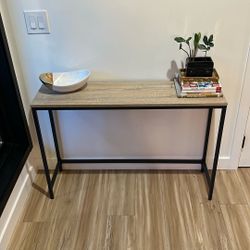 Metal And Wood Console Table
