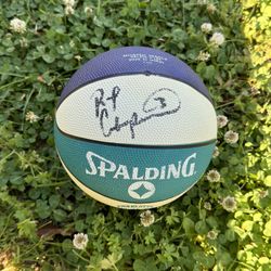 charlotte hornets mini basketball Rex Chapman autograph