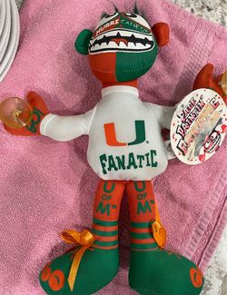 Game Time University of Miami Hurricanes Face Paintin' Fanatic Plush