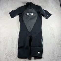 O'Neill Gooru Shorty Wetsuit Men’s Size Large Short LS 2:1 mm Black Spring