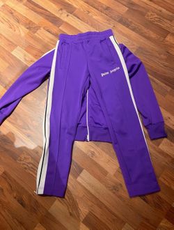 Palm Angels Purple Sweatpants & Joggers Set