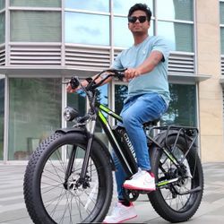 Fat Tire Electric Mountain Bike   Foldable 