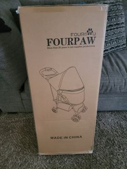 FOURPAW 4 Wheel Dog Stroller (Black)