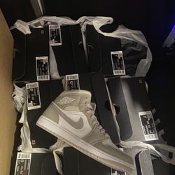 Jordan 1 Mid Linen Mens Sizes 7.5-13