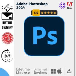 Adobe Photoshop 2024 Lifetime License.
