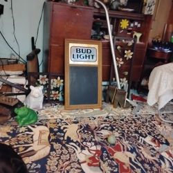 Vintage Bud Light Mirror Menu Chalk Board 