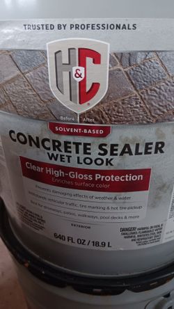 Concrete sealer wet look