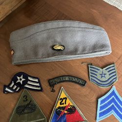 Military Hat And Patches