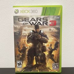 Gears Of War 3 Xbox 360 Like New w/ Stickers Epic Video Game