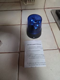 Blue strobe light