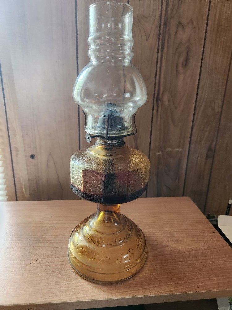 Vintage Early American Oil Lamp