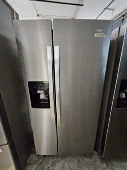 33" WHIRLPOOL SIDE BY SIDE STAINLESS STEEL 