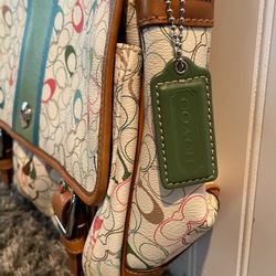 Coach Purse Bag Signature Satchel Bag 10x15