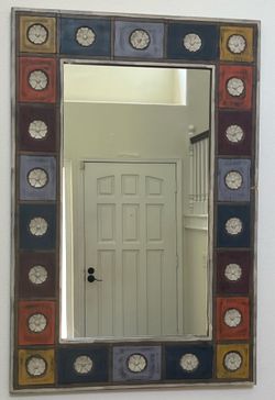 Decorative Wood Framed Wall Mirror – 48” x 32”