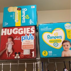 Size 1 & 2 Diapers 