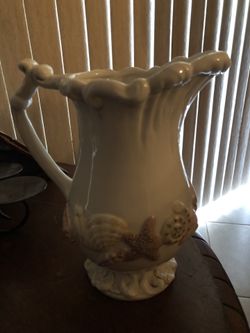 BY THE SEA SHELL IRONSTONE PITCHER