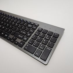 Joyaccess Wireless Keyboard, J 2.4G Slim and Compact Wireless Keyboard with Numeric Pad for Laptop, MacBook Air, Apple, Computer, PC(Black and Grey)


