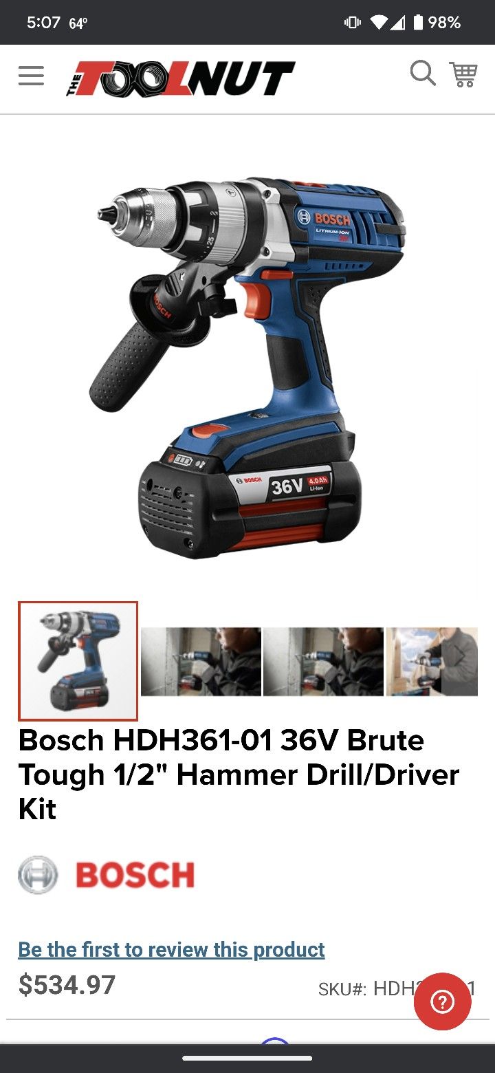 Bosch 36 Volt Hammer Drill