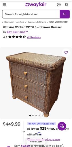 Wicker dressers