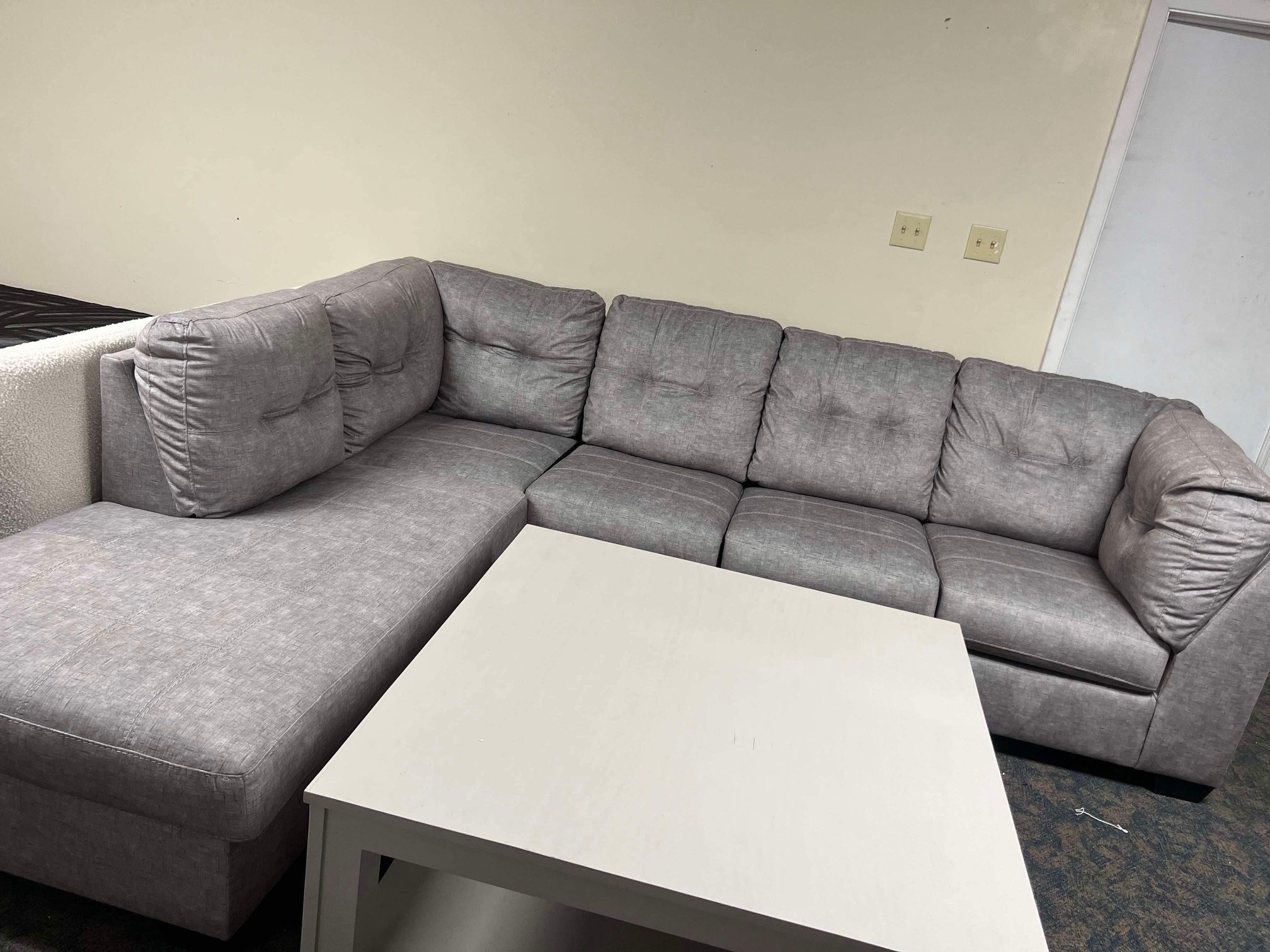 Small Chaise Sectional (( *** No Credit Check %% No Credit Needed %% Same Day Delivery ***)) No Money Down. Call Us At 916.661.1073