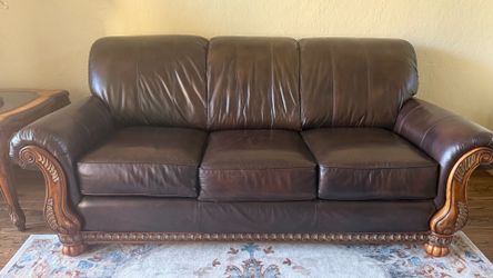 Leather Couch and loveseat