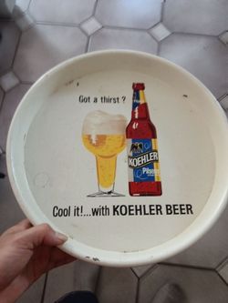 vintage Koehler Beer advertising tray