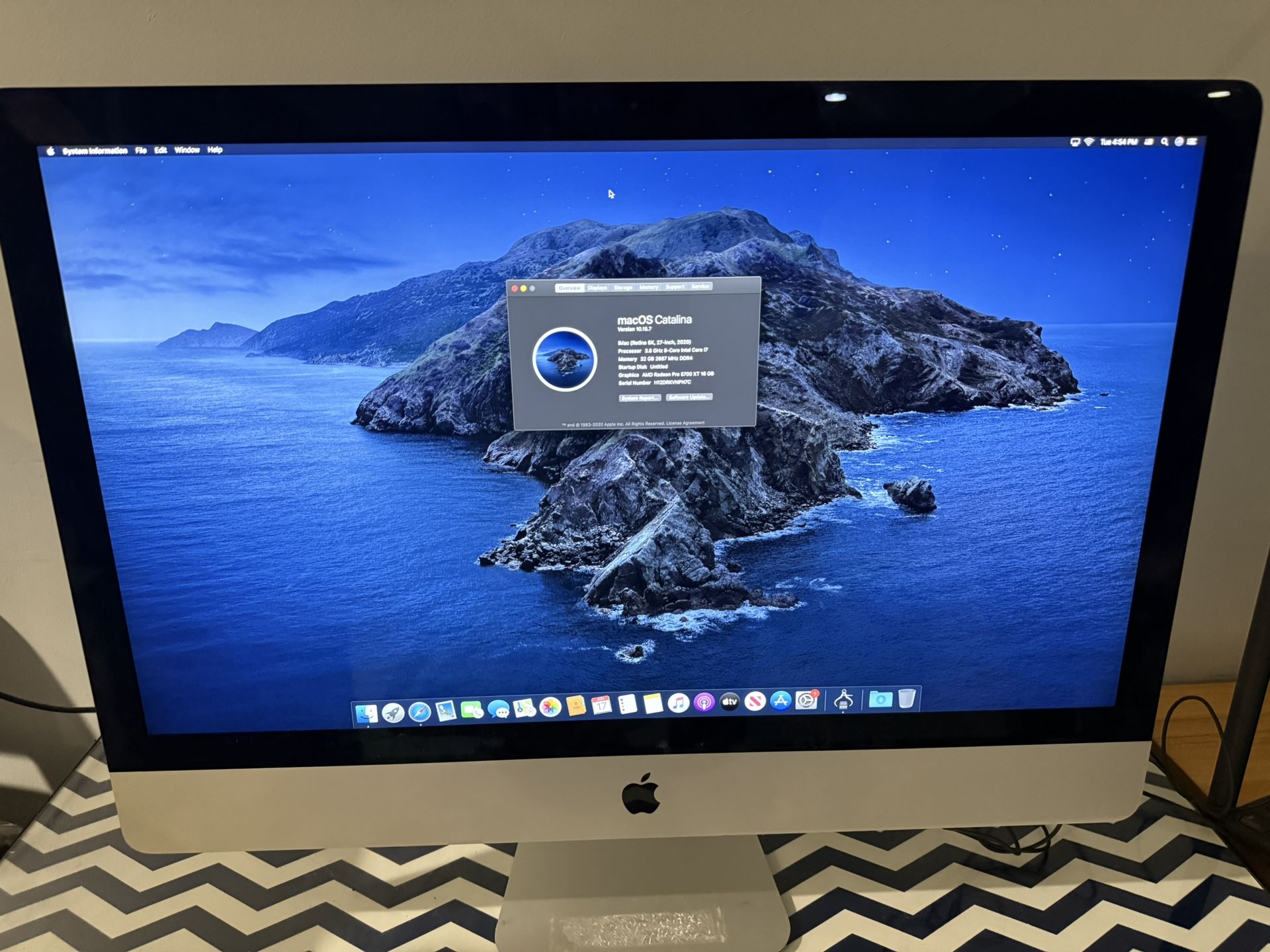 iMac 2020 5k AMD Radeon Pro 8700 XT 16 Gb 32 Gb Ram 512 Gb SSD