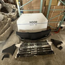 For 2023 2024 Chevy Silverado 1500 Complete Front Bumper Upper Lower Grille Fog Lights Kit