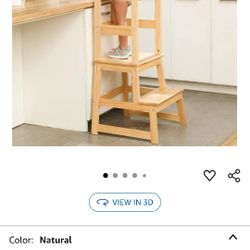 Wooden Kids Kitchen Helper Stool