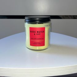“Rose Water & Ivy” Single Wick Candle 