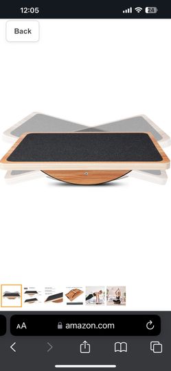 P&BEXC Wood Wobble Exercise Balance Board | Professional Rocker Balance Board for Physical Therapy,Balancing Board Under Desk,Anti-Slip Roller Board,S
