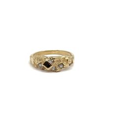 14K YG Diamond Nugget Ring 2.6G EPJ027777