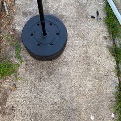 Barbell With Weight And Dumbbell With Weights