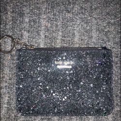 KATE SPADE ID CARD HOLDER WALLET SPARKLING BLACK