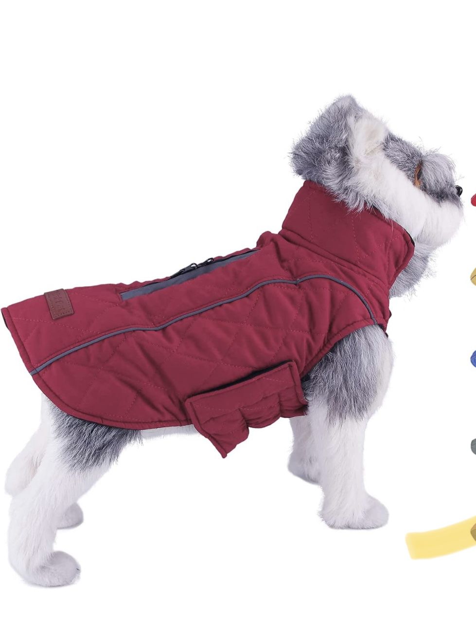 ThinkPet Dog Cold Weather Coats - Cozy Waterproof Windproof Reversible Winter Dog Jacket, Thick Padded Warm Coat Reflective Vest Clothes for Large Dog