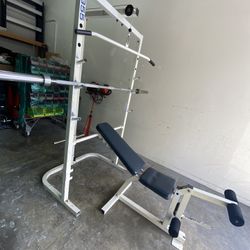 Weider Pro 355 Weight Bench Squat Rack Set for Sale in San Mateo CA OfferUp