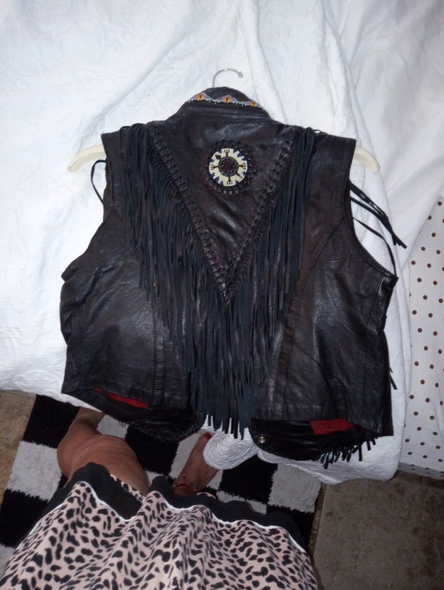 Indian Style Leather Vest